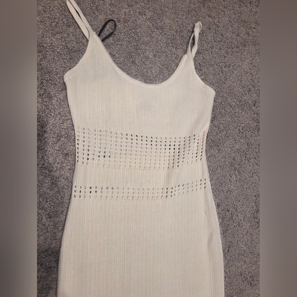 Forever 21 White Crochet Knit Maxi Dress - Picture 3 of 3